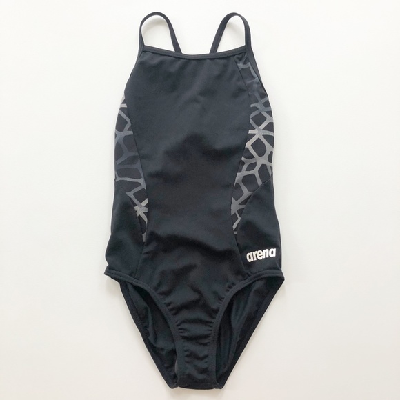 NWOT Arena Girls Carbonite II Jr 1pc Training Swimsuit Light Drop Back Sz 24